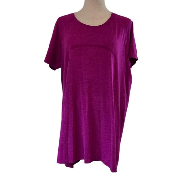 Lululemon Swiftly Tech Short Sleeve Shirt 2.0 Magenta Purple Women's Size 20 - Picture 5 of 16